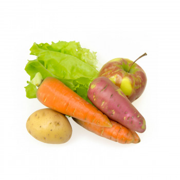 Gula grönsaker och fruktblandning